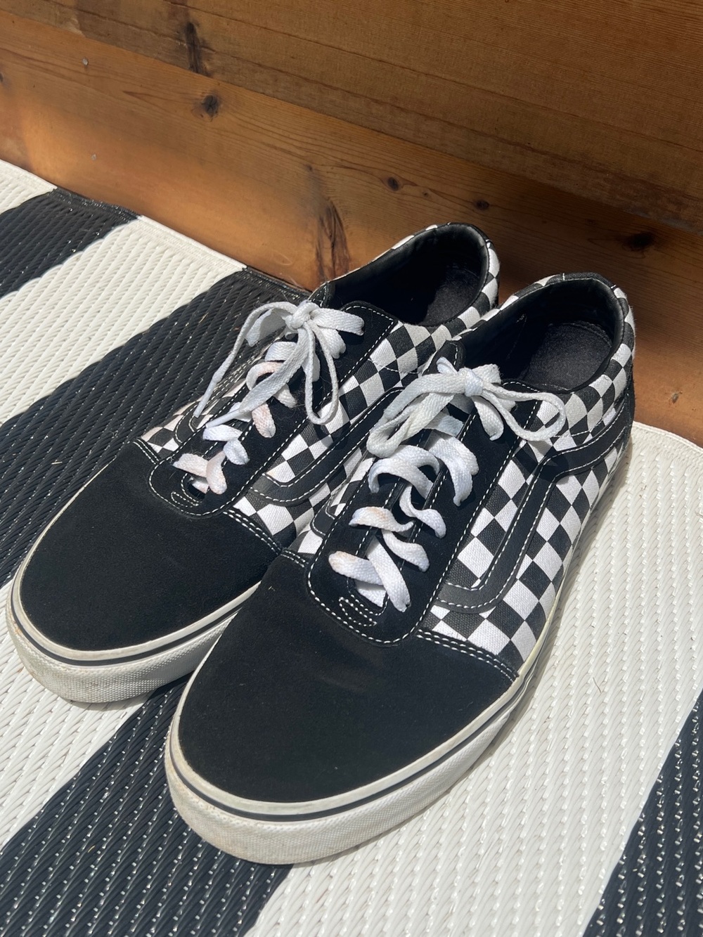 Vans Black & White Checkerboard Old Skool Athletic Shoes